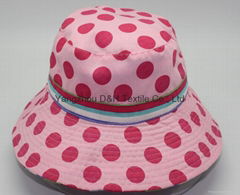 Fashional Lady Cotton Printing Sun Hat 