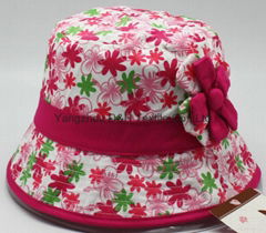 Lady Floral Cotton Bucket Sunhat