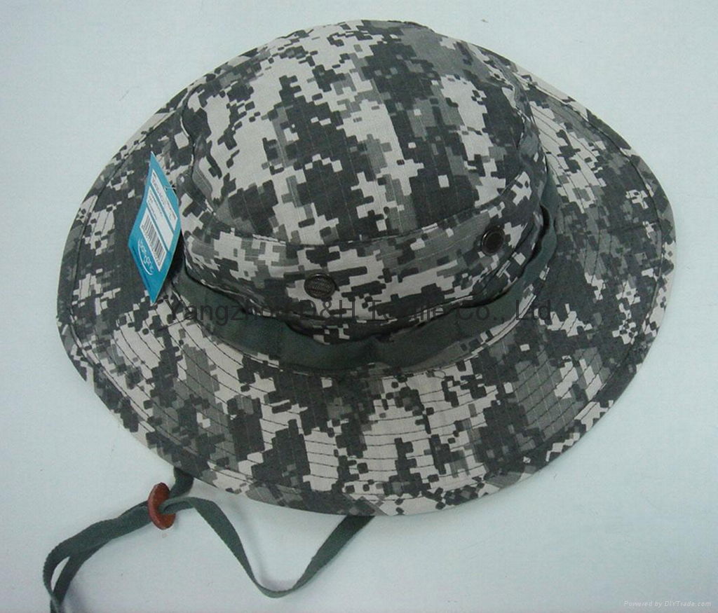 stylish hats Good quality camo Fashion Cotton Sun Bucket summer Fish Hat 3