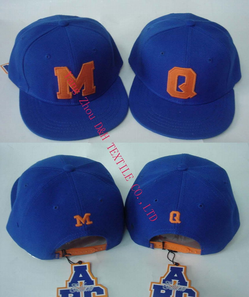 Applique Embroidery With Fitted Short Flat Peak Snapback  army Caps 