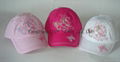 Butterfly Embroidery Cotton Kid Children Baseball Cap 1