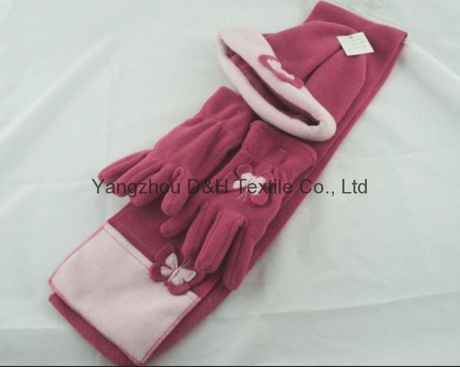 Hot Polar Fleece Sets/Hat/Gloves/Scarf 4