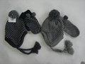  Quality Jacquard Knitted Hat with Ear Flaps &Poms