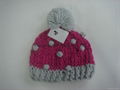 Fashion Ladies' Knitted Hat with Pompom/Crochet Hats  2