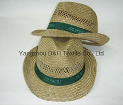  Wide brimmed Straw Gorros Hat  With Printing Band