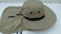 White Cotton Earflap Cloak cap with clip