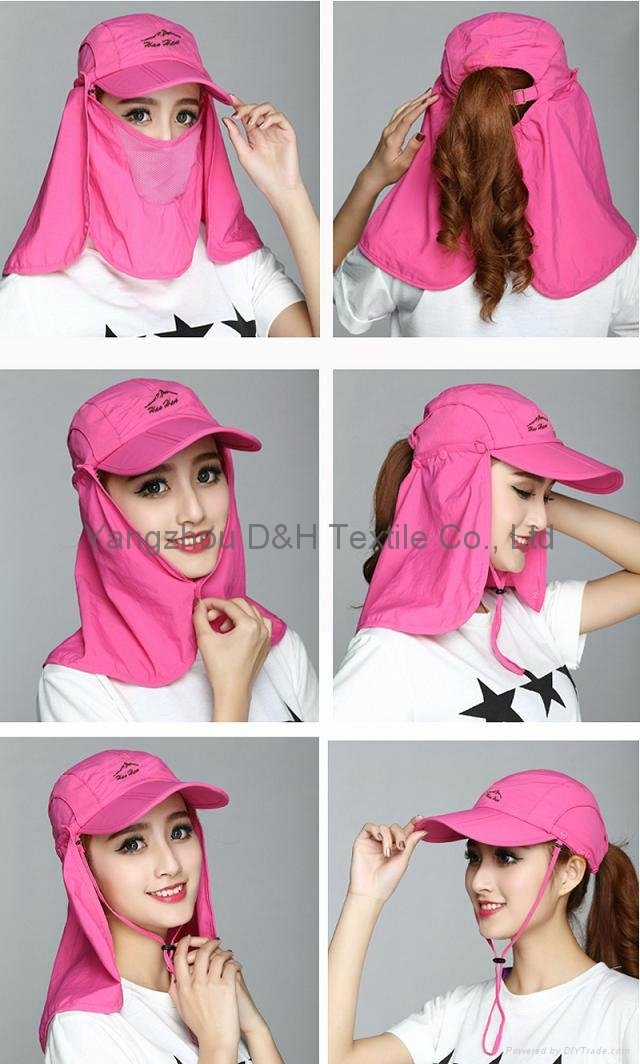 Outdoor foldable jungle quick drying cloak fashion hat 4