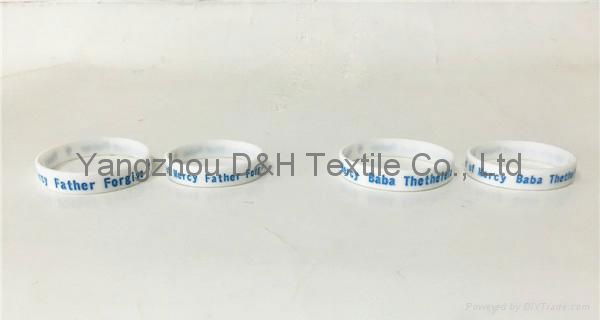 Aluminlum Silicone Banding Customized Silicone Bracelet Wristbands 3