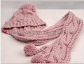 Child Knitted Set/Pink Knitted Hat/ Knitted Gloves/Knitted Scarf 