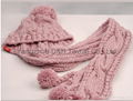 Thick Knitted Gague Crochet 3piece Set 2