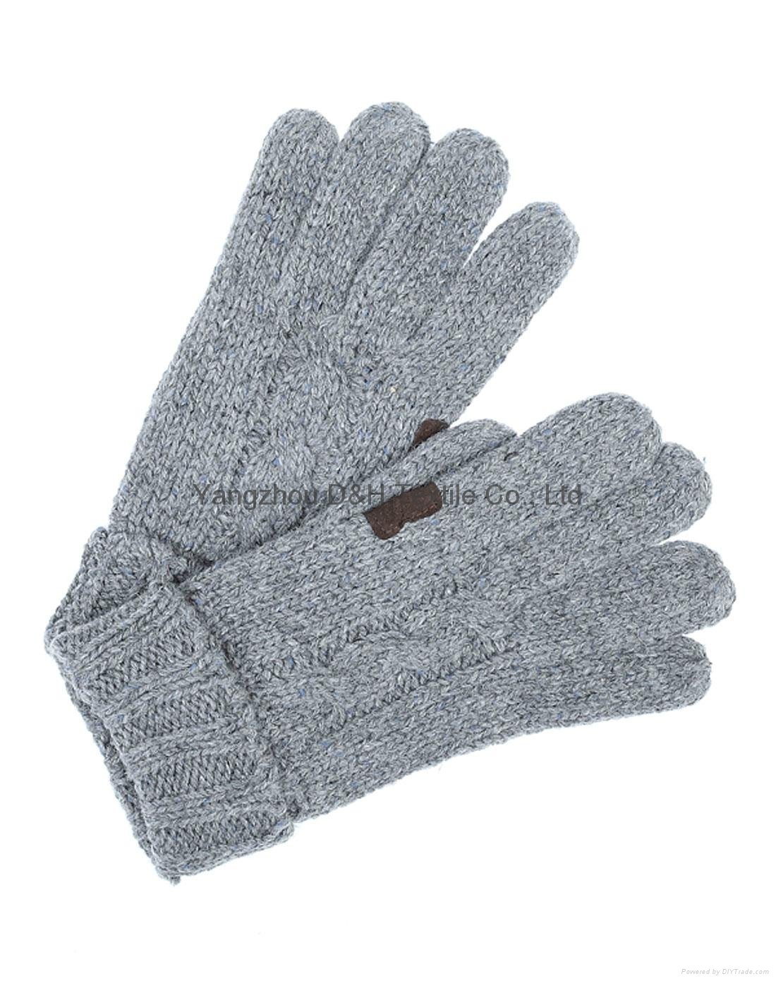 Acrylic knitted winter Beer glove  2