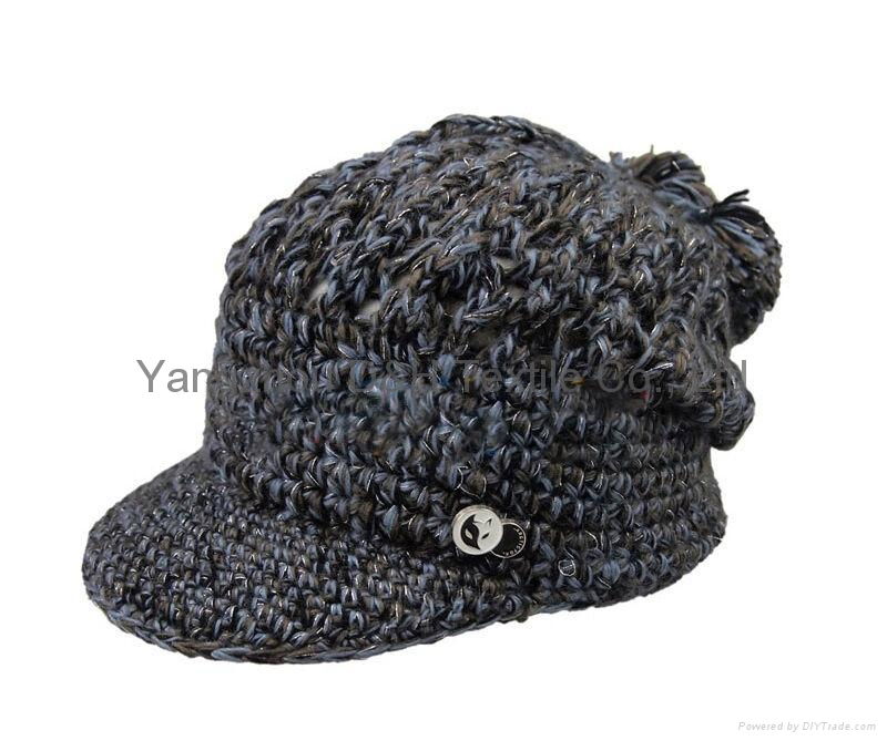Fashion handwork knitted Reversible Knitted Hat 2