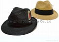  Wide brimmed Straw Gorros Hat  With Printing Band 5