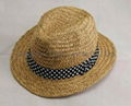  Wide brimmed Straw Gorros Hat  With Printing Band 4