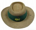  Wide brimmed Straw Gorros Hat  With Printing Band 2