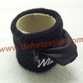 Custom Zipper Sport Cotton Sweat Wristbands with pocket 4