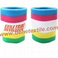Fashion Multicolor Wrister Support Terry Cloth Wristband with Embroidery 11