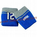 Fashion Multicolor Wrister Support Terry Cloth Wristband with Embroidery 12