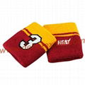 Fashion Multicolor Wrister Support Terry Cloth Wristband with Embroidery 13