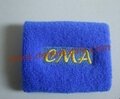 Fashion Multicolor Wrister Support Terry Cloth Wristband with Embroidery 7