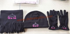 Hot Polar Fleece Sets/Hat/Gloves/Scarf