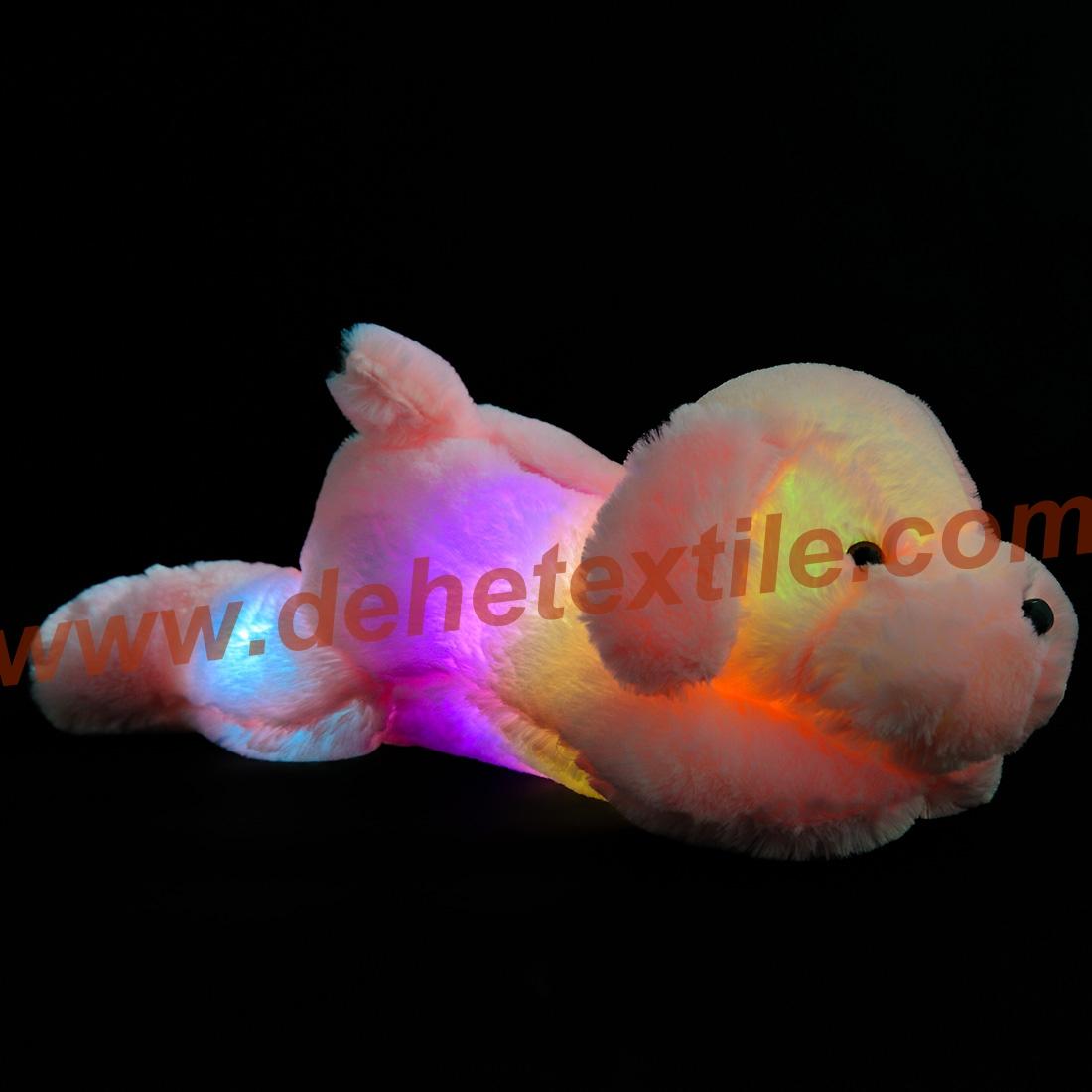 Creative Night Light LED Stuffed Animals Dog Glow Plush Toys Gifts for Kid 3