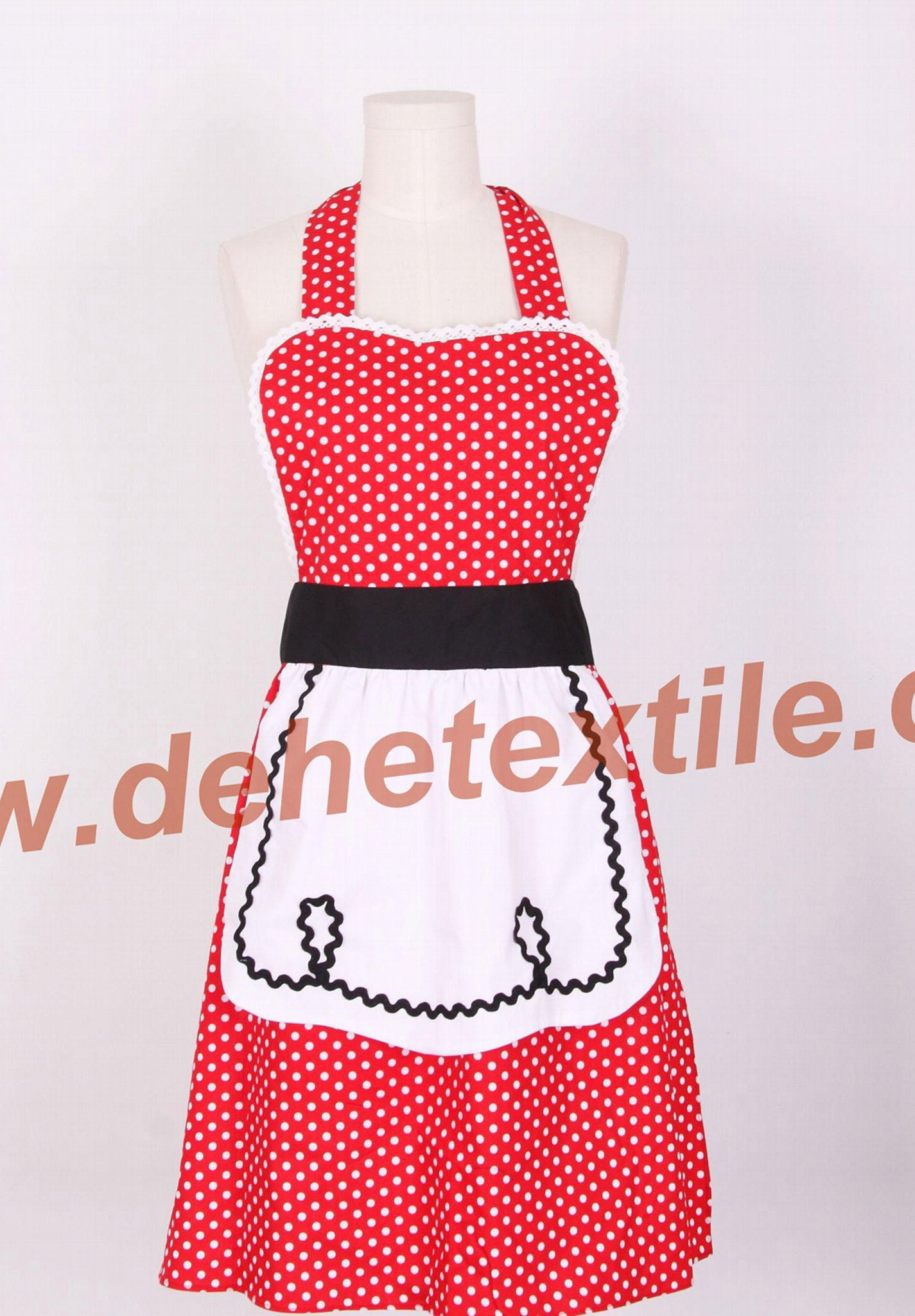 Nice Princess Style kitchen apron with heart shape pocket Garden Apron  3