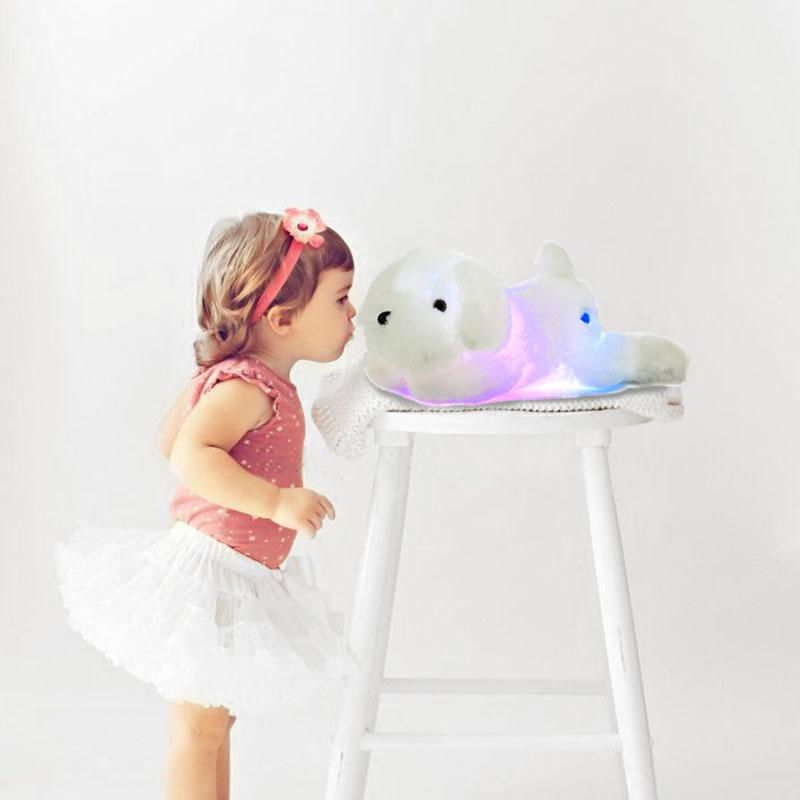 Creative Night Light LED Stuffed Animals Dog Glow Plush Toys Gifts for Kid 2