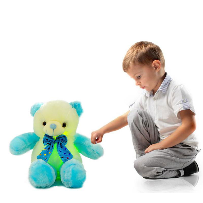 New Style LED Inductive Teddy Bear Stuffed Animals Plush Toy  2
