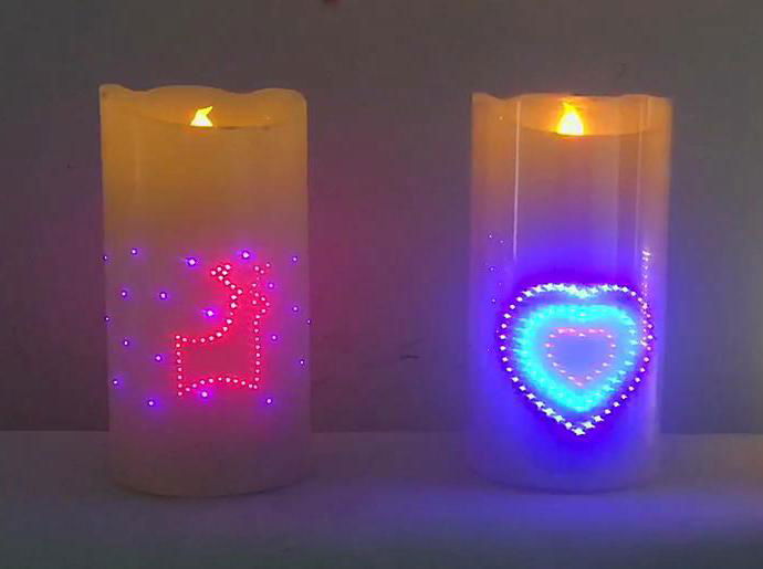 New Hot Night Light LED Fiber Optical Candle 2