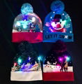 Christmas Custom Led Knitted Hat/ Led Beanie Hat/ Led Winter Gorros Hat