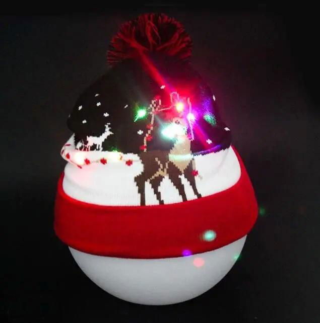 Christmas Custom Led Knitted Hat/ Led Beanie Hat/ Led Winter Gorros Hat 2