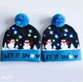 Christmas Custom Led Knitted Led Beanie  Winter Gorros Hat 1