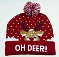 Holiday Custom Led Knitted Hat/ Led Beanie Hat/ Led Winter Gorros Hat