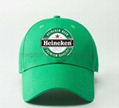 Cotton Embroidery Gorros Heineken Beer Promotion Sport Football Jockey Caps