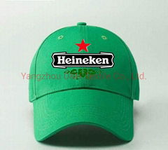 Cotton Embroidery Gorros Heineken Beer Promotion Sport Football Jockey Caps