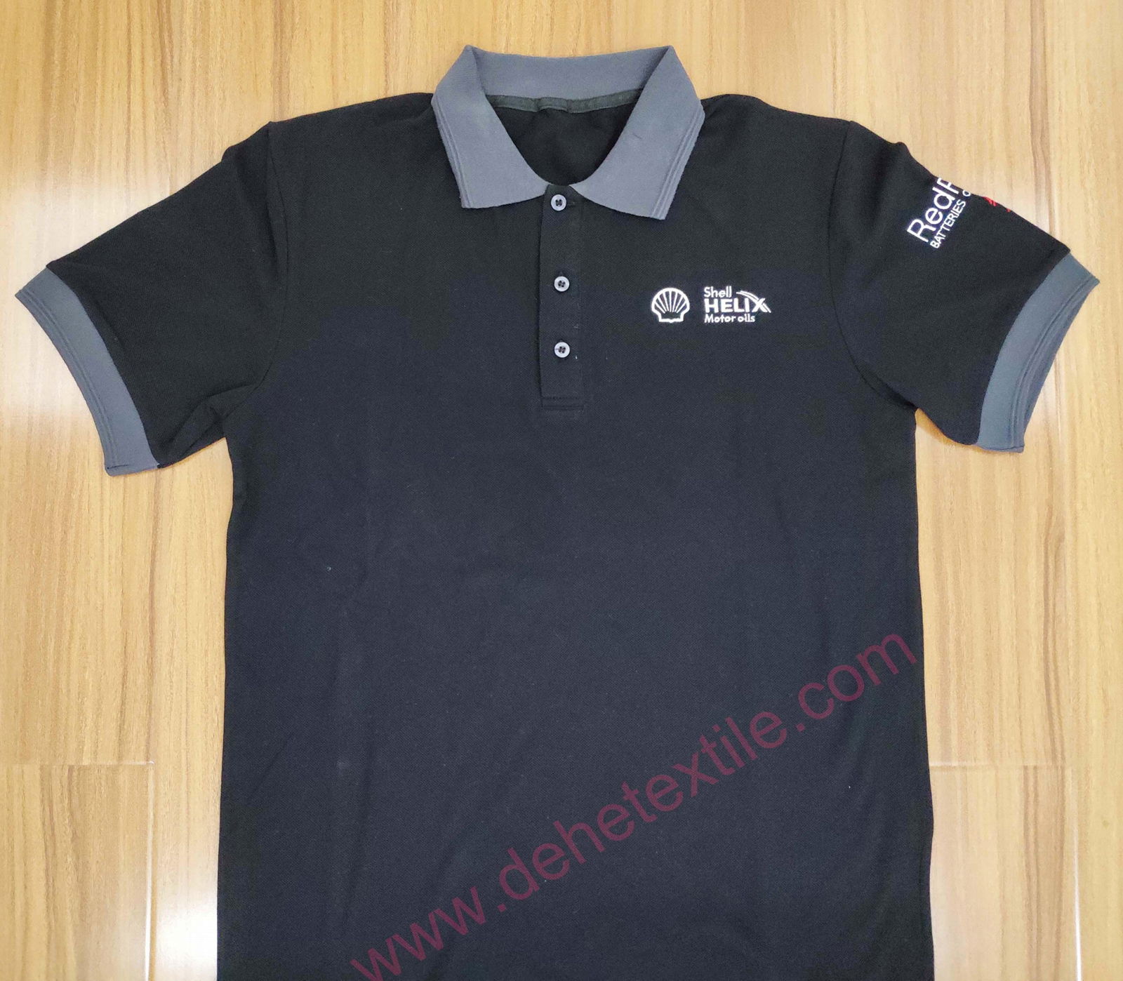 High Quality Customized logo 250gsm Cotton Fabric School Uniform Polo Shirt  5