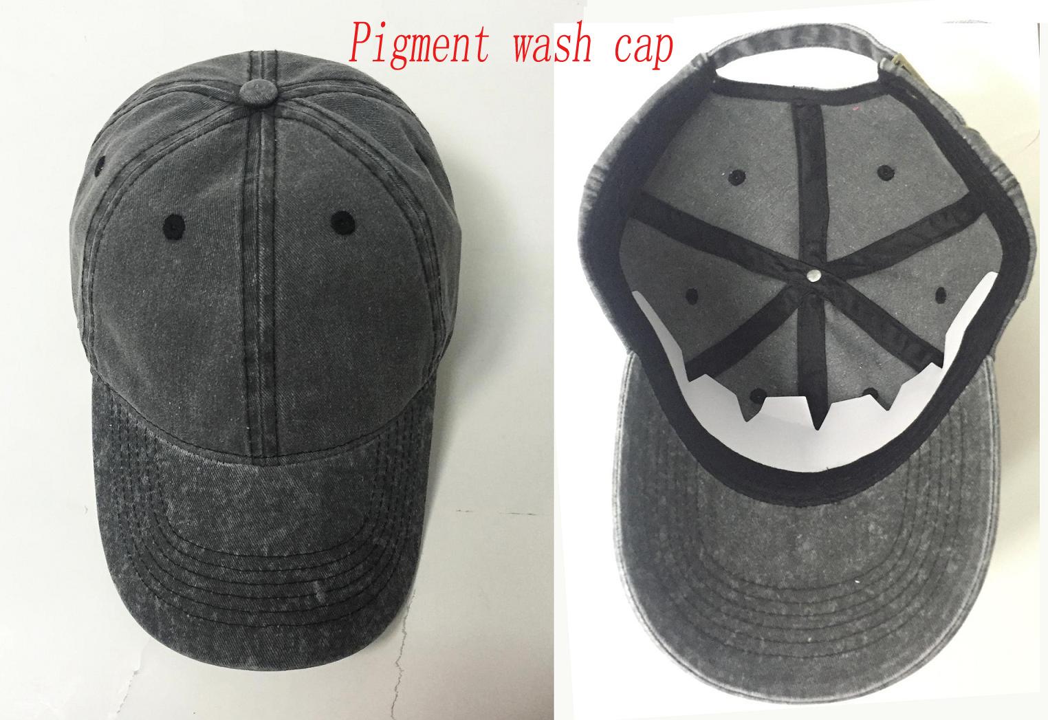 6panel cotton pigment washed gorros caps 2