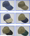 6panel cotton pigment washed gorros caps 2