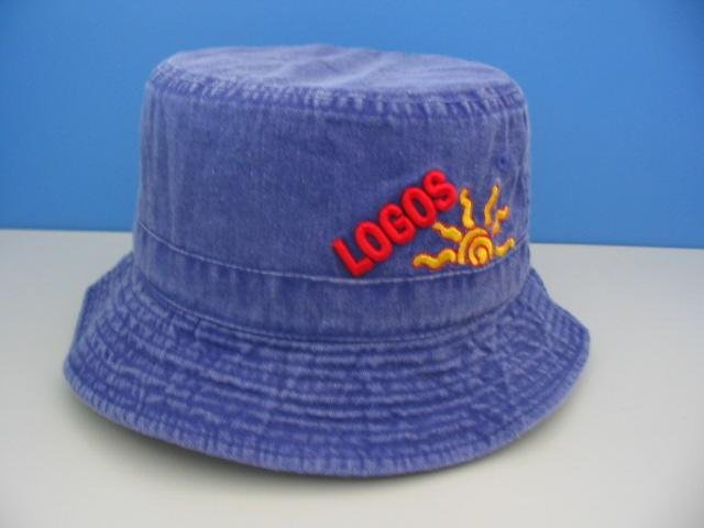 Customized Embridery pigment wash bucket hat