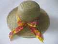 Printing Ribbon Straw Hat/Hot Summer Straw Hat / Weave Hat 2