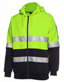 HI VIS (D+N) FULL ZIP FLEECY HOODIE 2