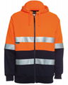 HI VIS (D+N) FULL ZIP FLEECY HOODIE 6