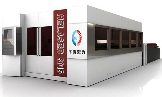 HECF3015IIIWJ-1000W fiber laser cutting machine with exchange table and cabinet