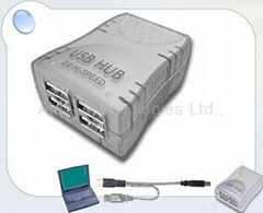 4-Port Hi-Speed Mini USB 2.0/3.0 Hub