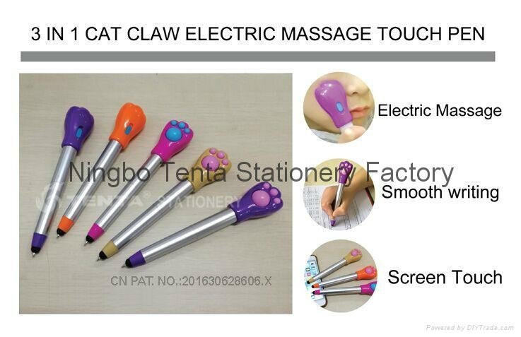 3 in 1 cat claw electric massage touch stylus pen 2