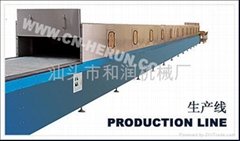 Vacuum continuous casting production line/solid surface production line