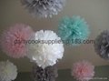 Pom Poms Ball-Spring Pink Tissue Paper Pom Poms Flower-More Colors Available