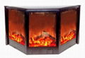 An electric fireplace