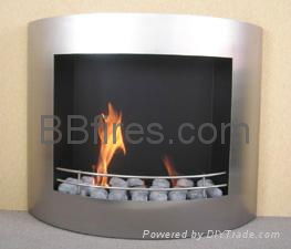 Stainless steel bio-ethanol fireplaces